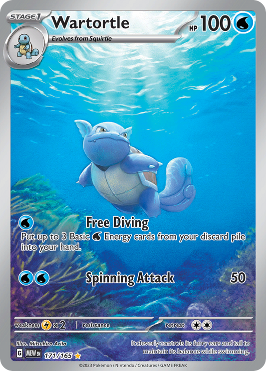 Wartortle 171/165 Illustration Rare 151 NM/M