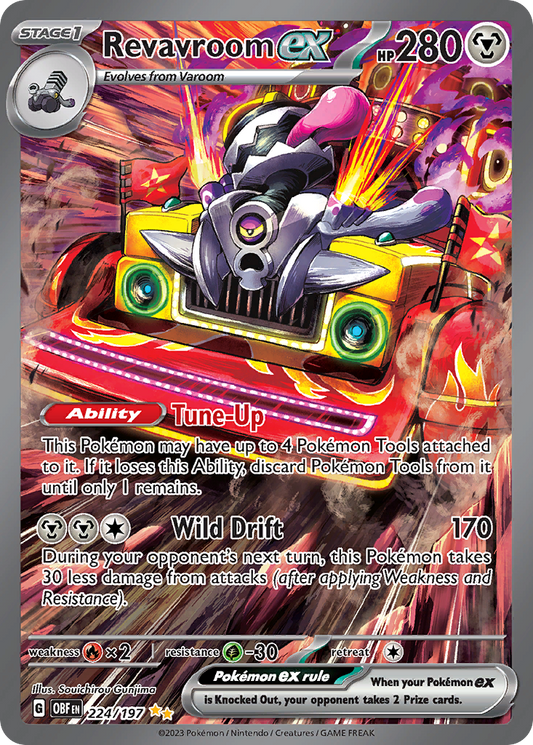 Revavroom ex 224/197 Special Illustration Rare Obsidian Flames NM/M