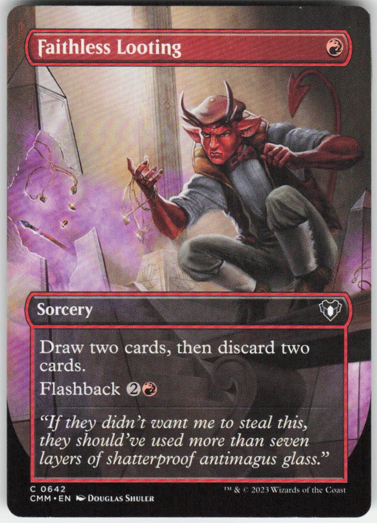 Faithless Looting (Borderless) C Commander Masters 642 NM