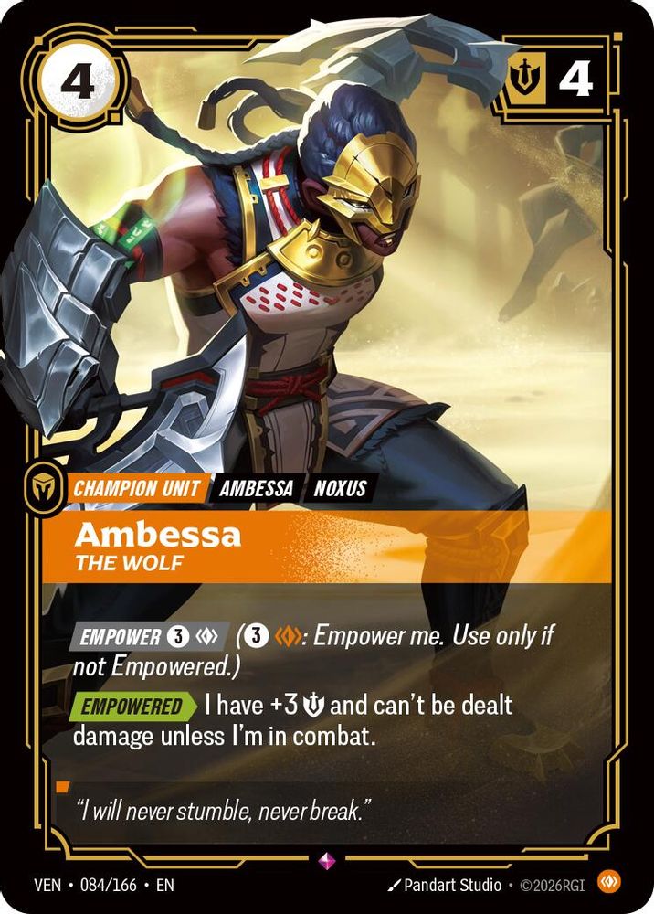 Ambessa - The Wolf 084/166 Rare Vendetta NM/M