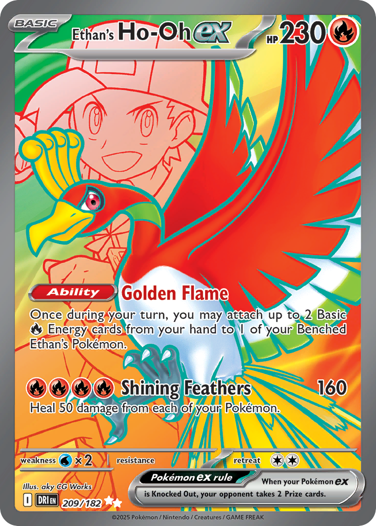 Ethan's Ho-Oh ex 209/182 Ultra Rare Destined Rivals NM/M