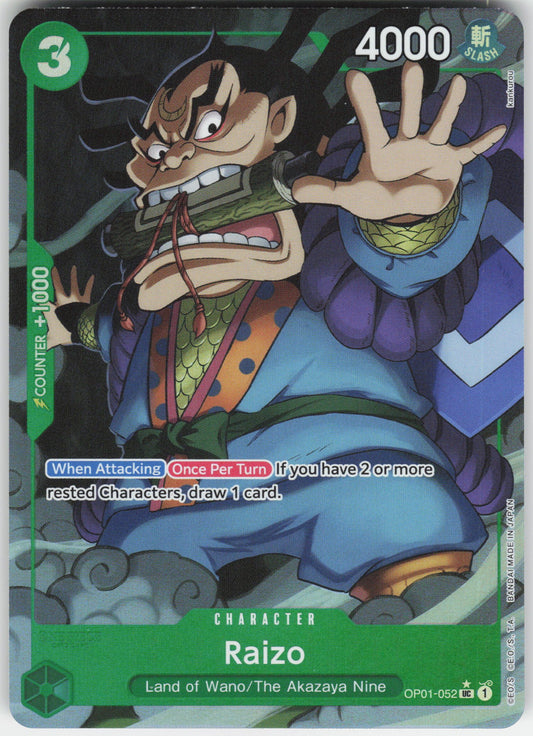 Raizo (Full Art) UC Premium Booster -The Best- OP01-052 NM