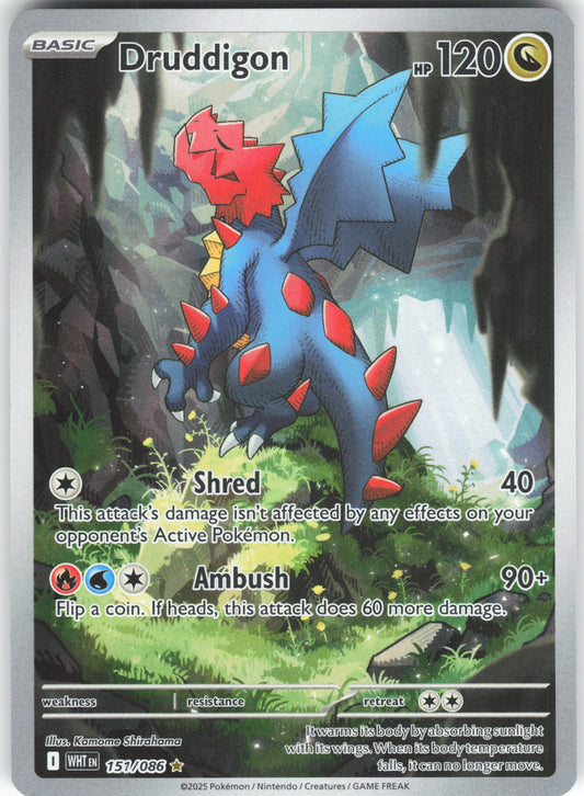 Druddigon - Illustration Rare SV: White Flare 151/086 NM