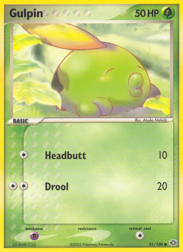 Gulpin 51/106 Common Emerald NM/M