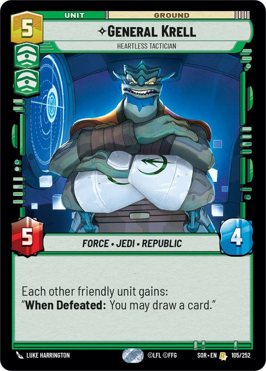 General Krell - Heartless Tactician 105/252 Rare Spark of Rebellion NM/M