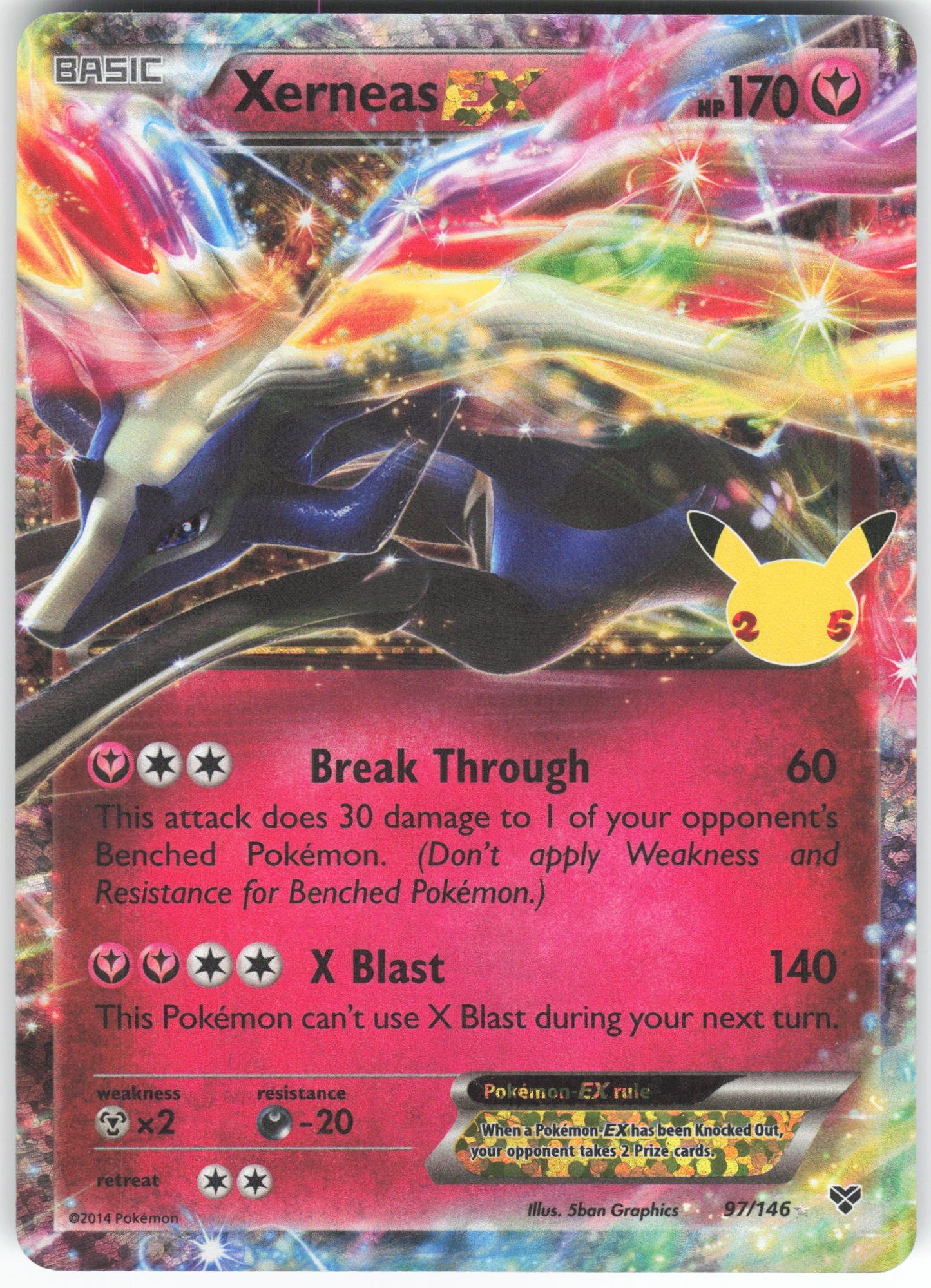 Xerneas EX Classic Collection Celebrations: Classic Collection 97/146 NM