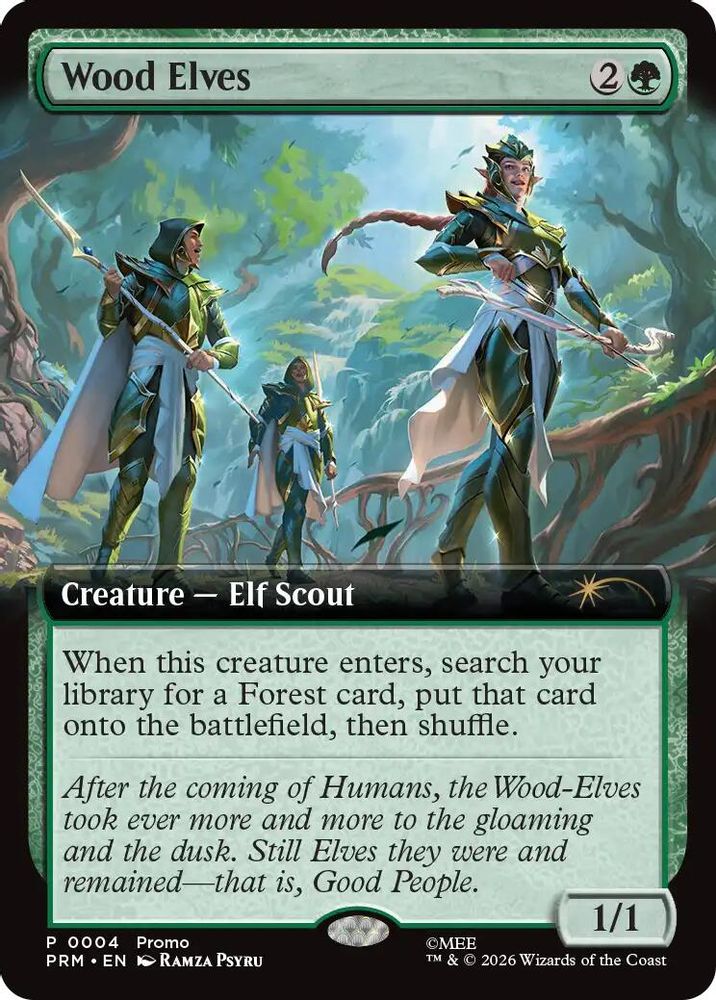 Wood Elves (Extended Art) 4 Promo Foil Unique and Miscellaneous Promos NM/M