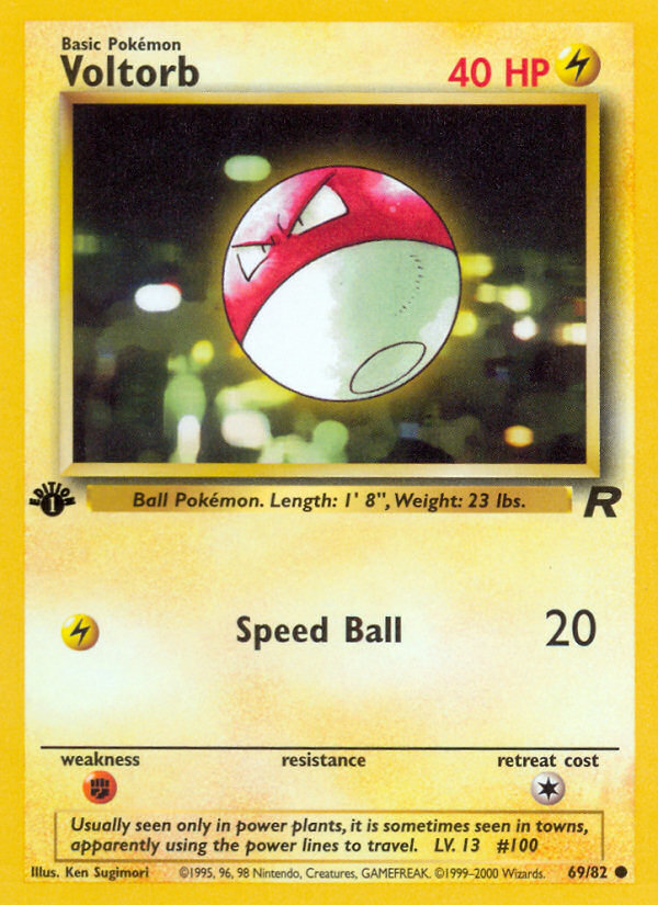 Voltorb 69/82 Common Team Rocket Unlimited NM/M
