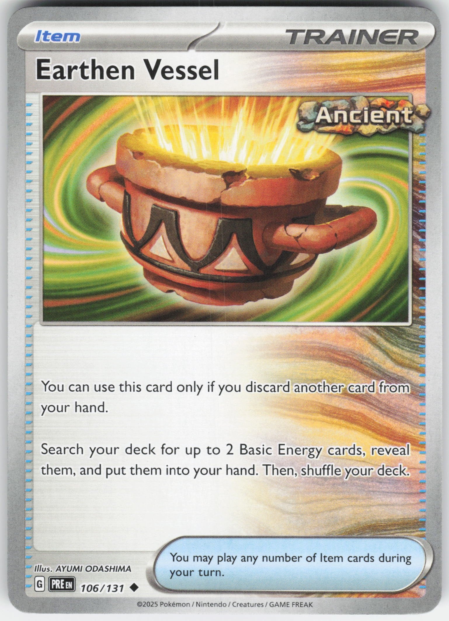Earthen Vessel Uncommon SV: Prismatic Evolutions 106/131 NM