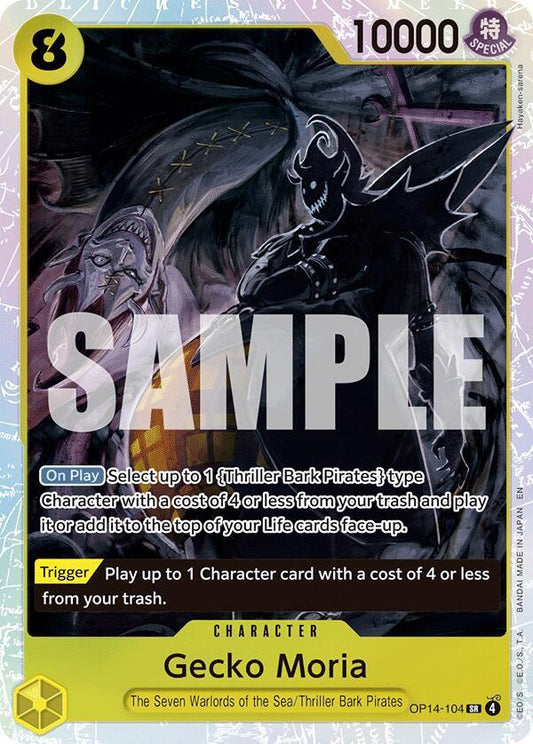 Gecko Moria OP14-104 Super Rare The Azure Sea's Seven NM/M