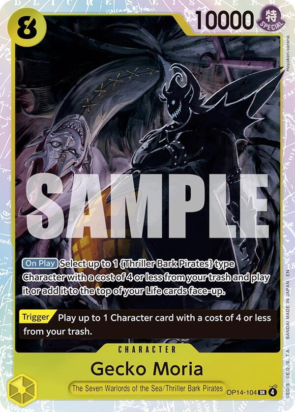 Gecko Moria OP14-104 Super Rare The Azure Sea's Seven NM/M