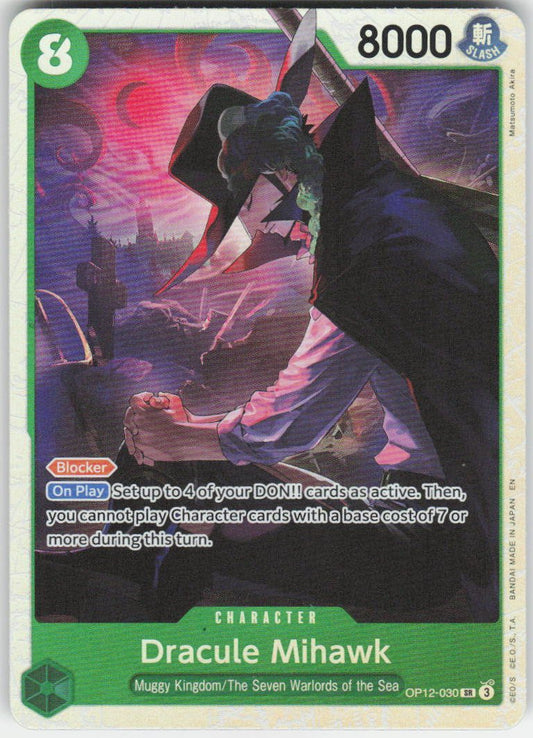 Dracule Mihawk SR Legacy of the Master OP12-030 NM