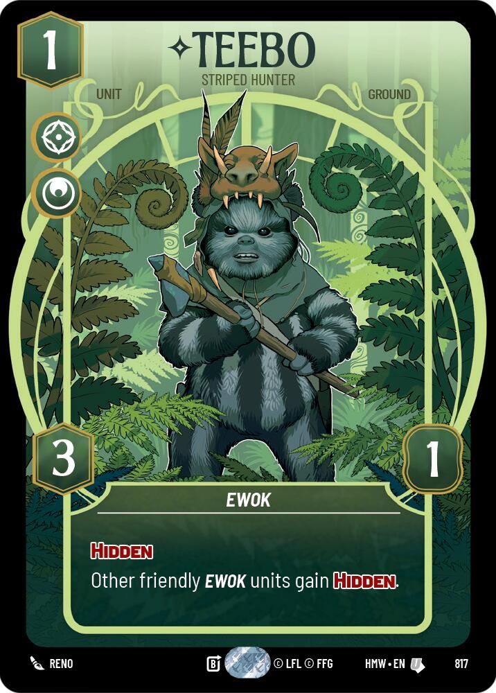 Teebo - Striped Hunter (Prestige) 817 Uncommon Homeworlds NM/M