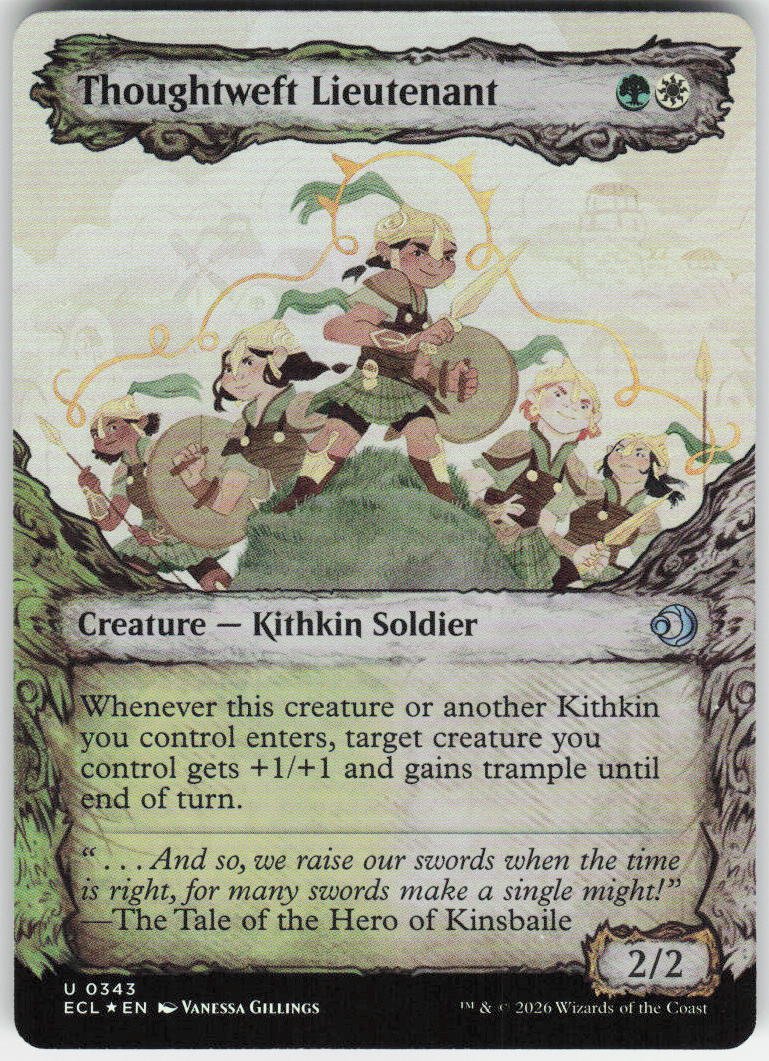 Thoughtweft Lieutenant (Showcase Foil) U Lorwyn Eclipsed 343 NM