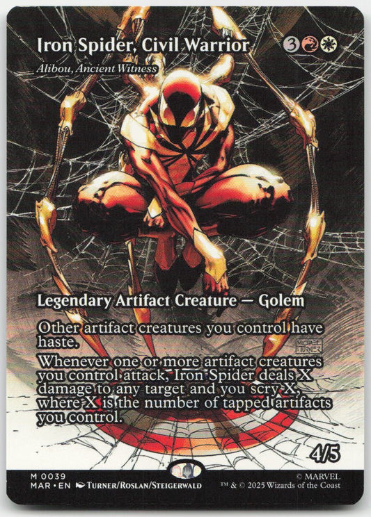 Iron Spider, Civil Warrior - Alibou, Ancient Witness (Borderless) M Marvel Eternal-Legal 39 NM