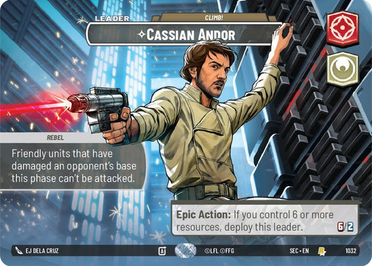 Cassian Andor - Climb! (Showcase) 1032 Rare Foil Secrets of Power NM/M