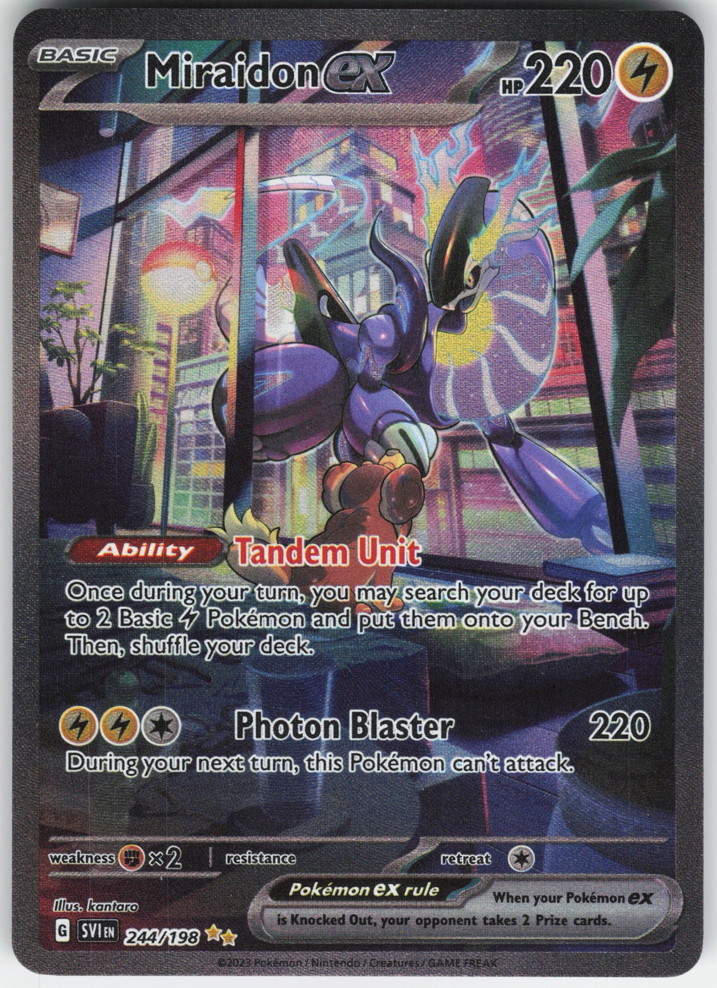 Miraidon ex Special Illustration Rare SV01: Scarlet & Violet Base Set 244/198 NM