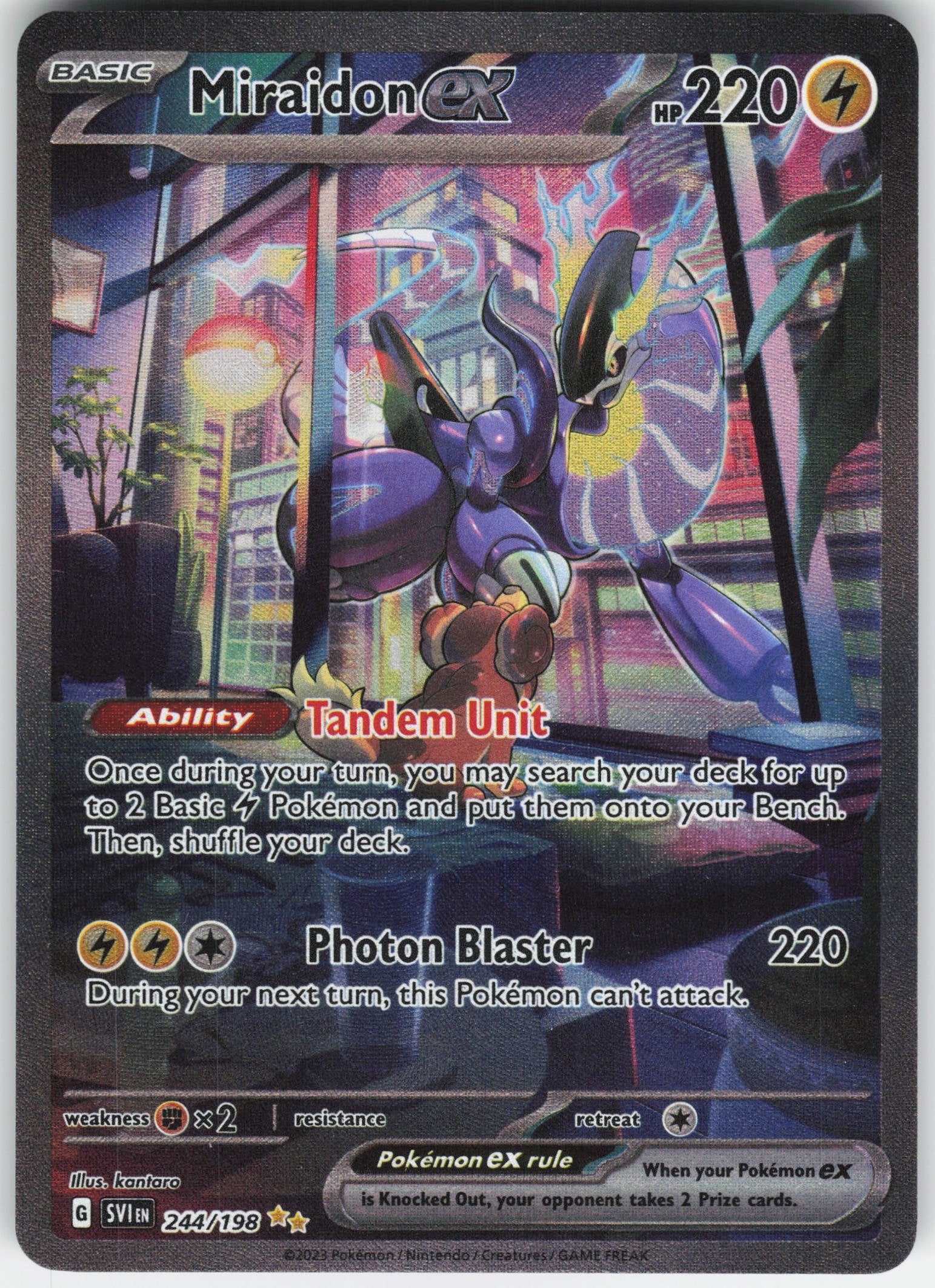 Miraidon ex Special Illustration Rare SV01: Scarlet & Violet Base Set 244/198 NM