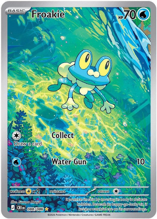Froakie 088/086 Illustration Rare Chaos Rising Holo NM/M