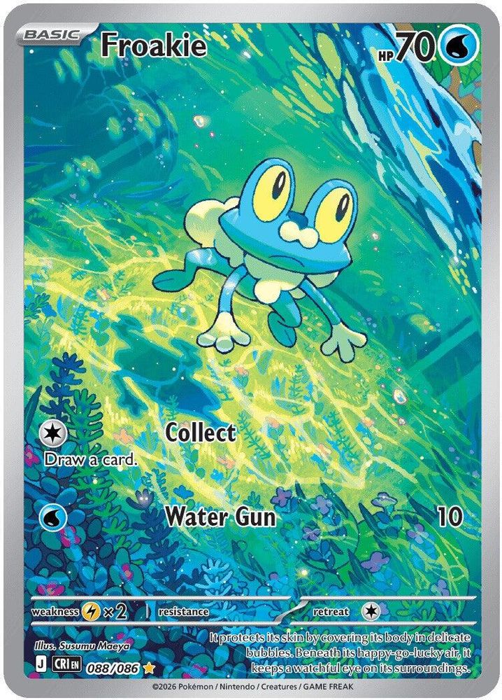 Froakie 088/086 Illustration Rare Chaos Rising Holo NM/M