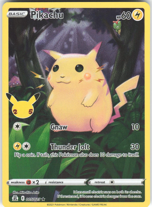 Pikachu 005/025 Rare Celebrations Holo LP