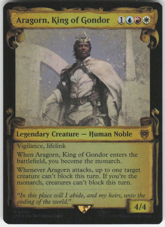 Aragorn, King of Gondor (Showcase Scrolls Foil) M Commander: The Lord of the Rings: Tales of Middle-earth 448 NM