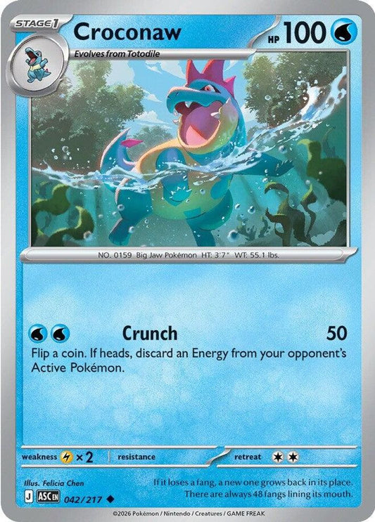 Croconaw 042/217 Uncommon Ascended Heroes NM/M