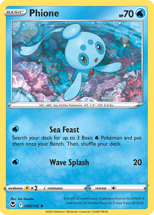 Phione 045/195 Rare Reverse Holo Silver Tempest NM/LP
