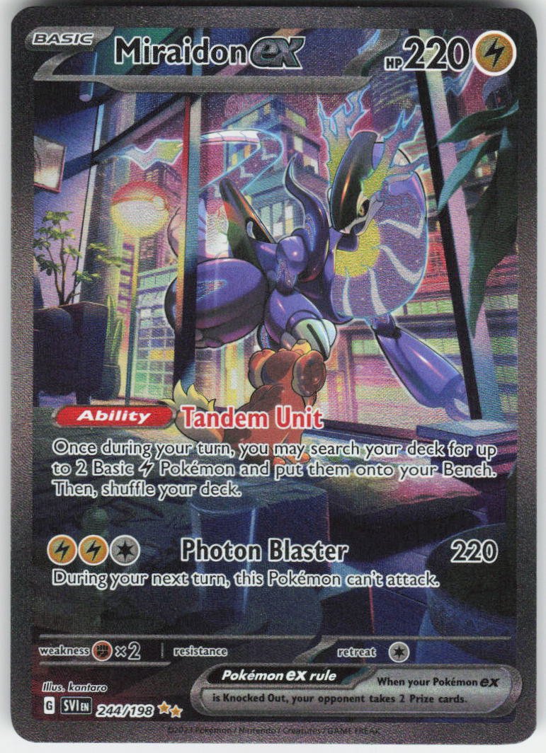 Miraidon ex - Special Illustration Rare SV01: Scarlet & Violet Base Set 244/198 NM
