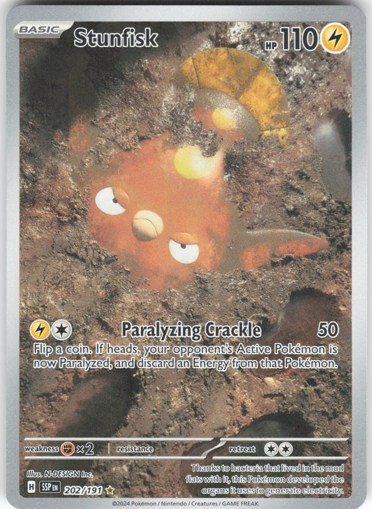 Stunfisk - Illustration Rare SV08: Surging Sparks 202/191 NM