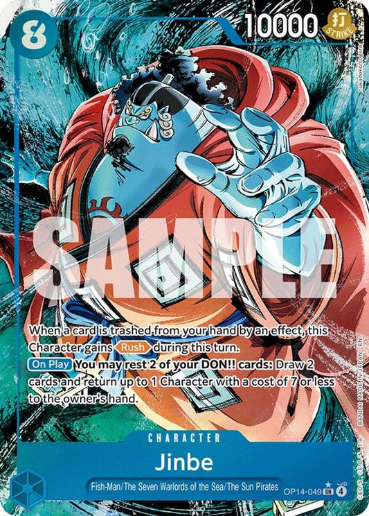 Jinbe OP14-049 Super Rare The Azure Sea's Seven NM/M
