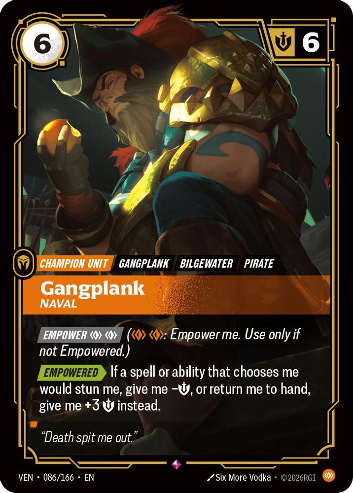 Gangplank - Naval 086/166 Rare Vendetta NM/M