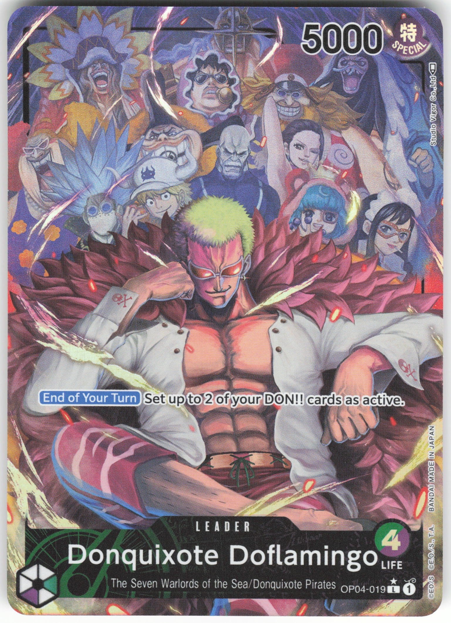 Donquixote Doflamingo (019) (Alternate Art) L Kingdoms of Intrigue OP04-019 NM