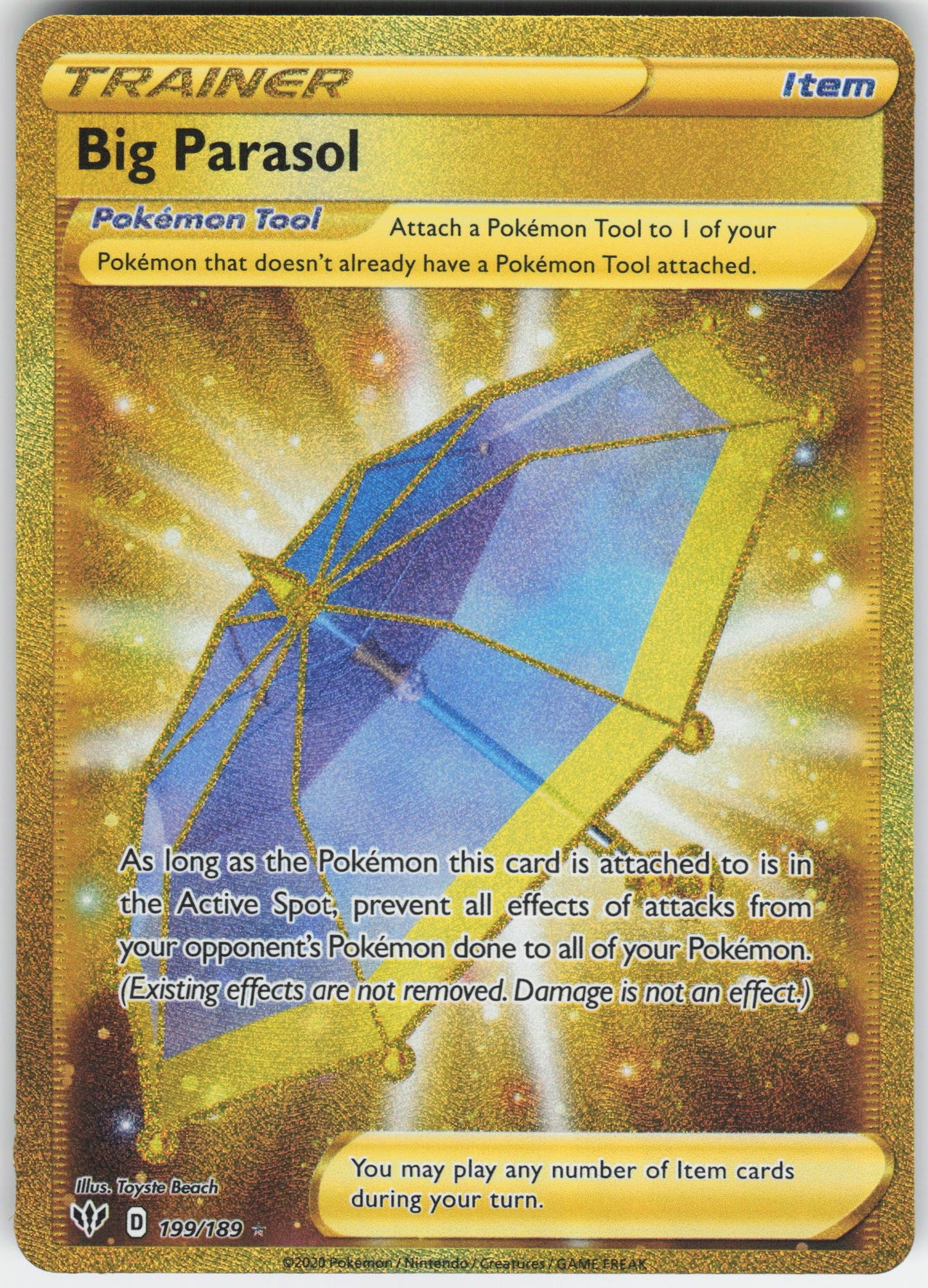 Big Parasol (Secret) Secret Rare SWSH03: Darkness Ablaze 199/189 NM