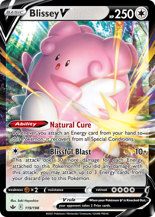 Blissey V 119/198 V Rare Chilling Reign Holo NM/M