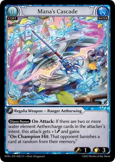 Mana's Cascade 028 Super Rare Distorted Reflections NM