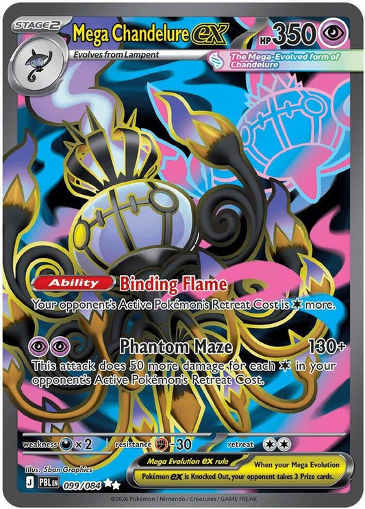 Mega Chandelure ex 099/084 Ultra Rare Pitch Black NM/M