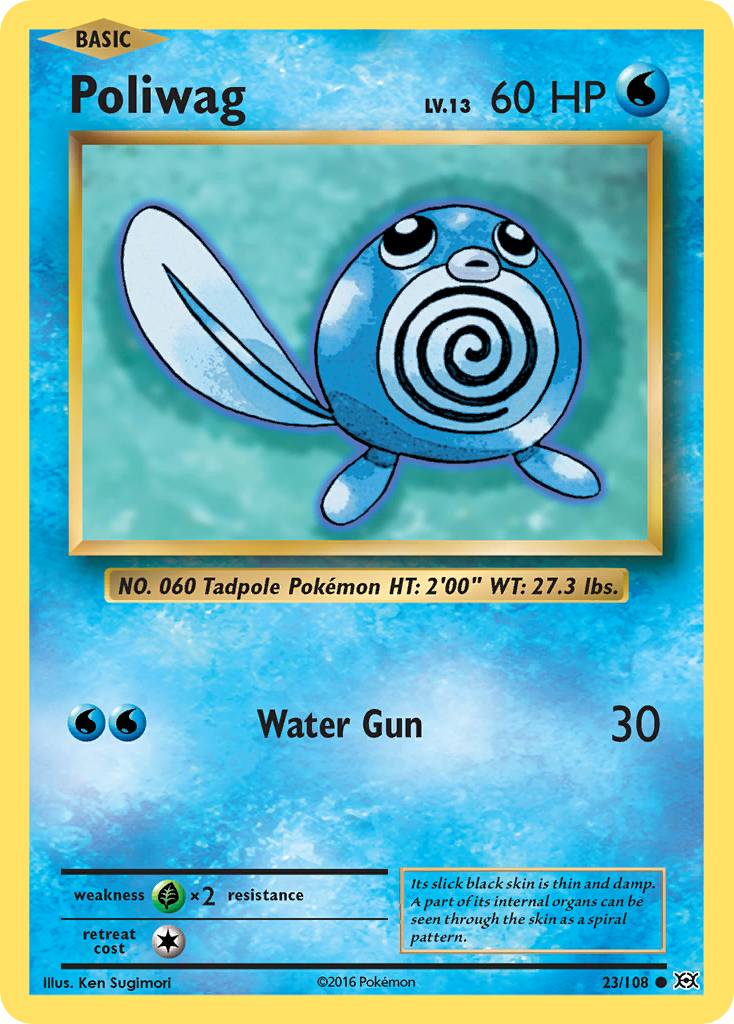 Poliwag 23/108 Common Evolutions NM/LP