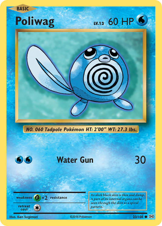 Poliwag 23/108 Common Evolutions NM/LP
