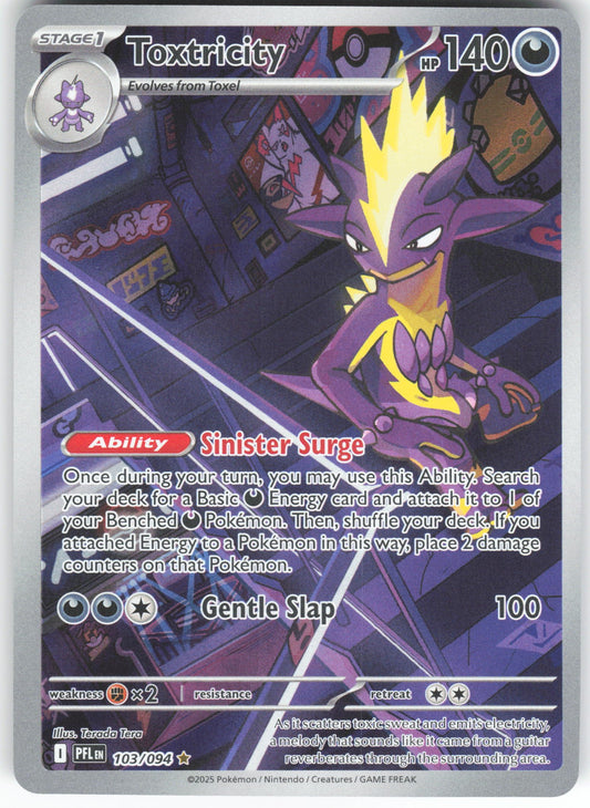 Toxtricity - Illustration Rare ME02: Phantasmal Flames 103/094 NM