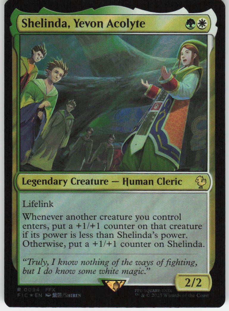 Shelinda, Yevon Acolyte (Surge Foil) R Commander: FINAL FANTASY 94 NM
