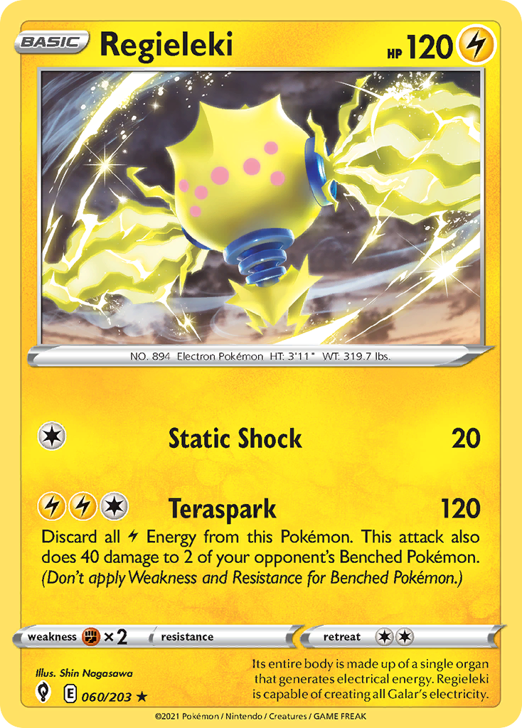 Regieleki 060/203 Rare Evolving Skies Holo NM/LP