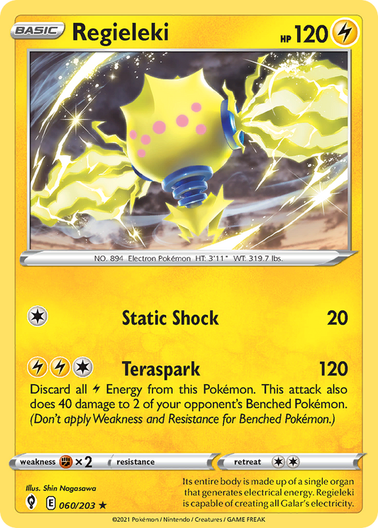Regieleki 060/203 Rare Reverse Holo Evolving Skies NM/LP