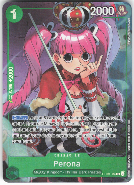 Perona (Illustration Box Vol.4) R One Piece Promotion Cards OP09-034 NM