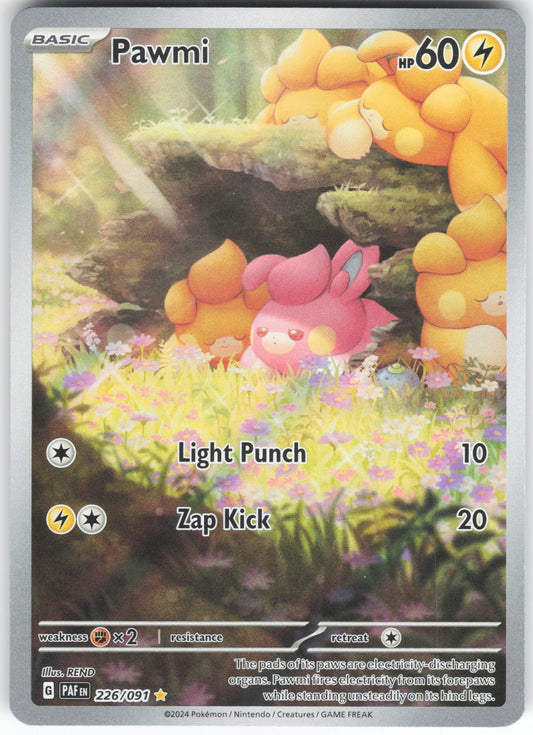 Pawmi - Illustration Rare SV: Paldean Fates 226/091 NM