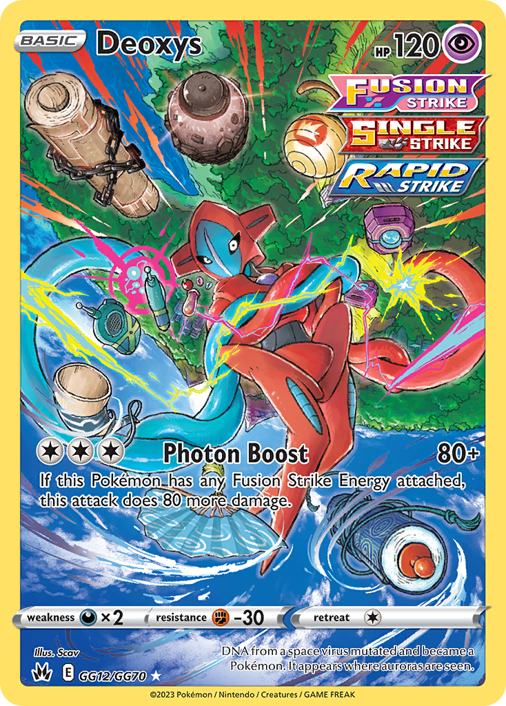 Deoxys GG12/GG70 Trainer Gallery Rare Crown Zenith Galarian Gallery Holo NM/M