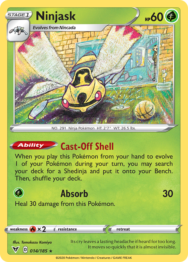 Ninjask 014/185 Rare Reverse Holo Vivid Voltage NM/LP