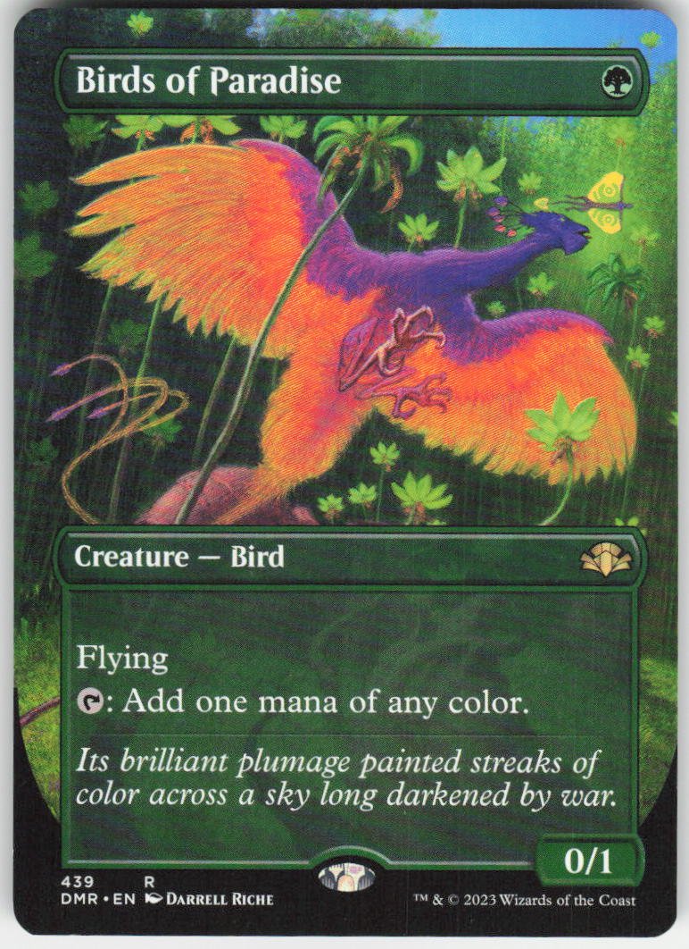 Birds of Paradise (Borderless) R Dominaria Remastered 439 NM