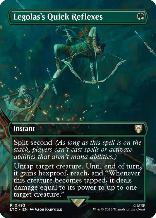 Legolas's Quick Reflexes (Borderless) 493 Foil Commander: The Lord of the Rings: Tales of Middle-earth NM/M