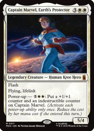 Captain Marvel, Earth's Protector 11 Foil Mythic Marvel Super Heroes NM/M